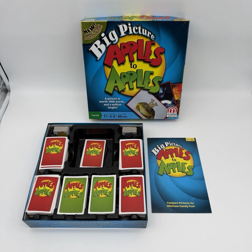 Apples to Apples Big Picture Card Game 100% Complete Mattel 2012 Family Party